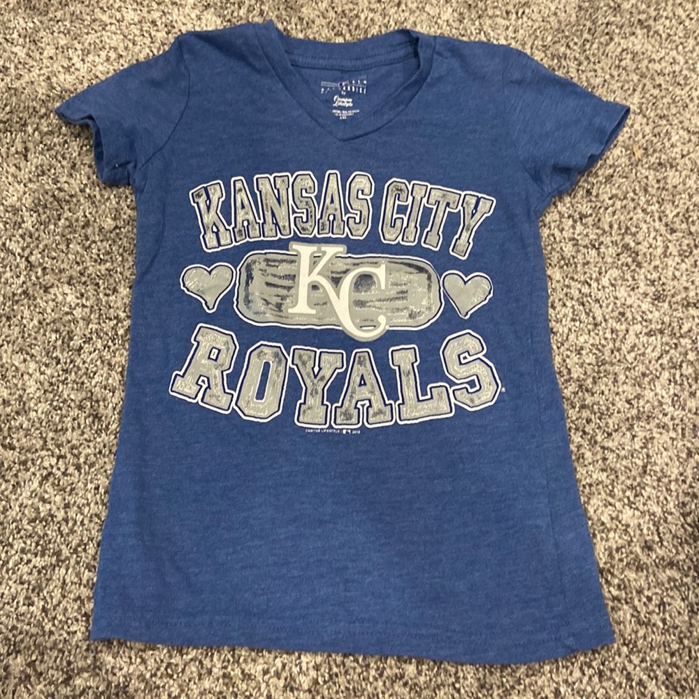 EUC genuine merchandise 6/6 X Kansas City Royals baseball girls T-shirt
